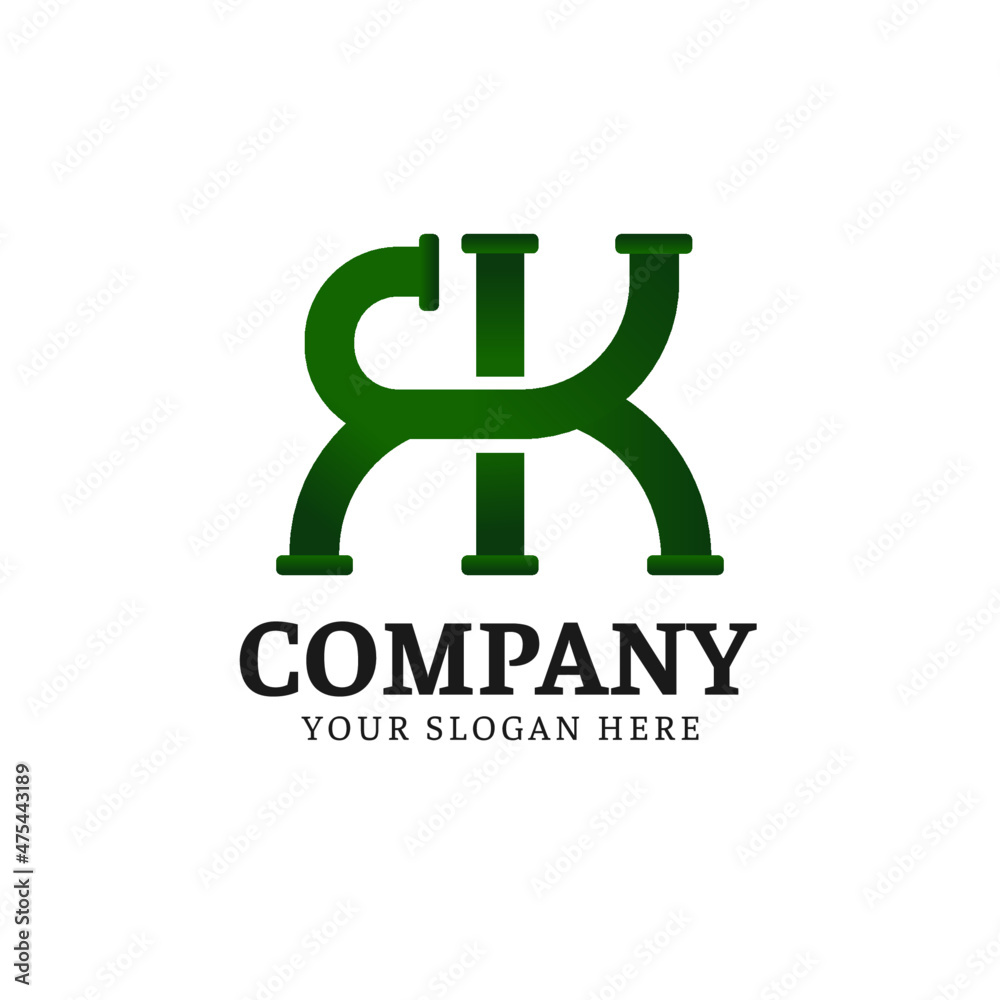 Letter R&K With Pipe Logo