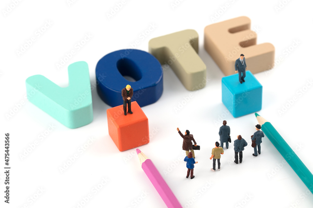 Miniature creative live speech canvassing election Miniature creative live speech canvassing election