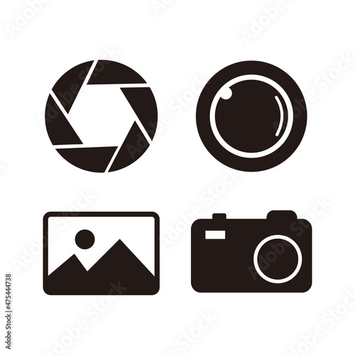 foto camera vector icon set