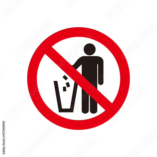 Do not litter icon vector illustration symbol