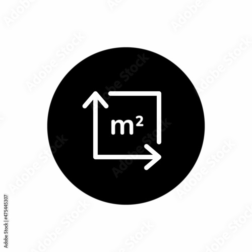 area m2 icon vector