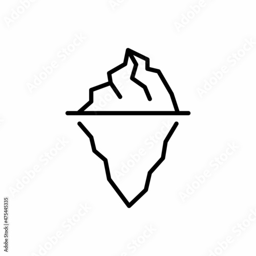 iceberg line icon vector
