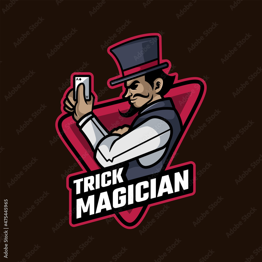 Illustration vector graphic of Trick Magician, good for  logo design and profession