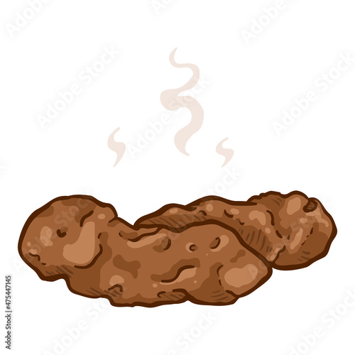 Cartoon Shit. Vector Poop Illustration