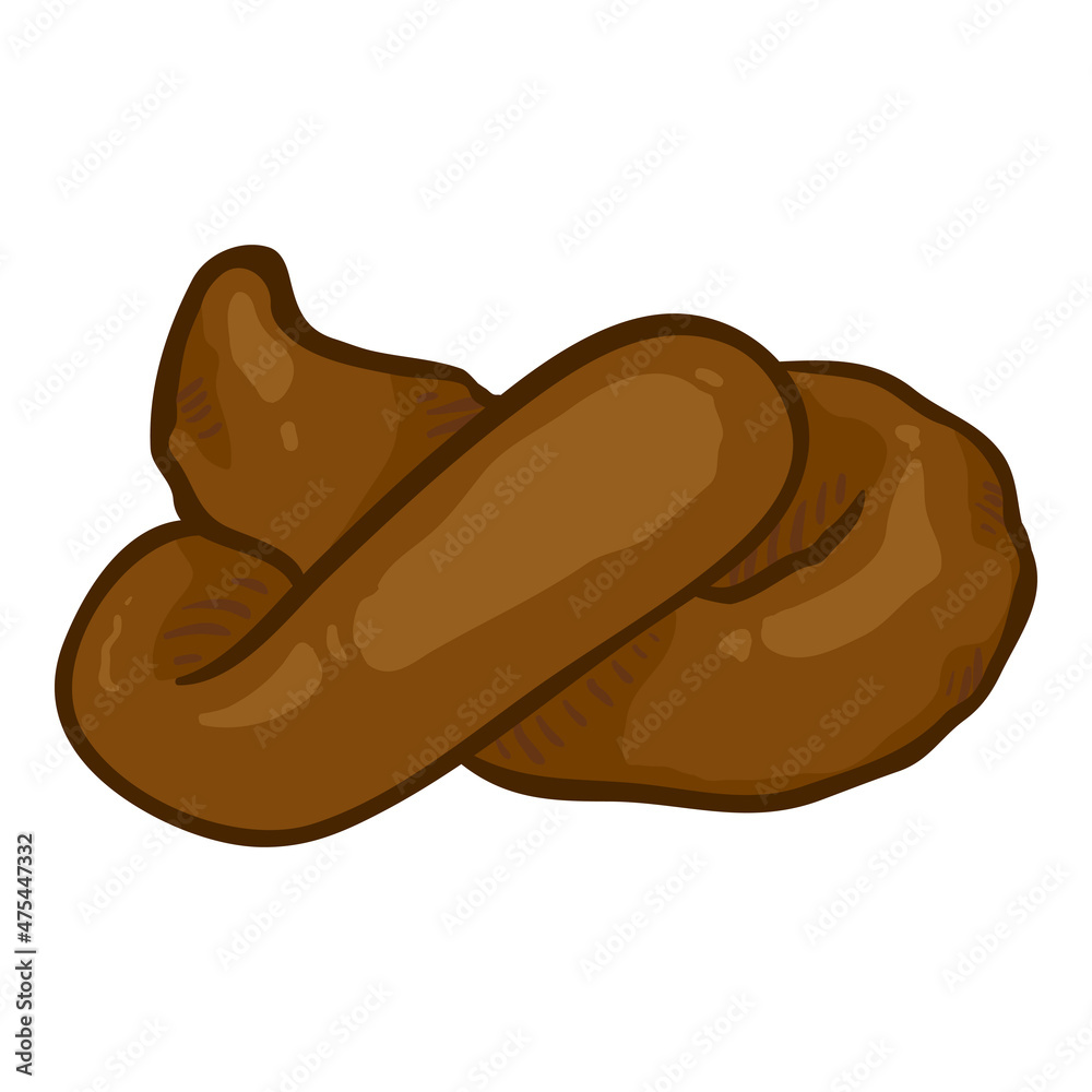 Obraz premium Cartoon Shit. Vector Poop Illustration