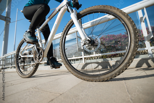 Riding bike on the coast path