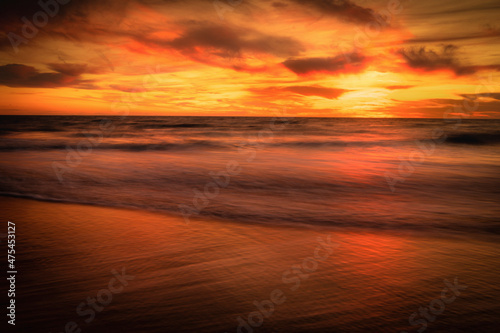 USA, New Jersey, Cape May National Seashore. Sunset on ocean shore. © Danita Delimont