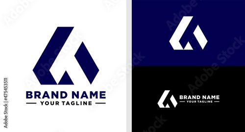 Tapety artystyczne LT LOGO MONOGRAM TRIANGLE EDITABLE