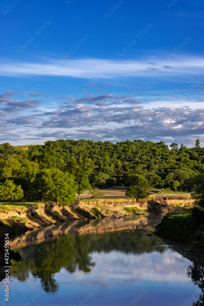 The Sheyenne River catches morning light near Fort Ransom, North Dakota, USA The Sheyenne River catches morning light near Fort Ransom, North Dakota, USA