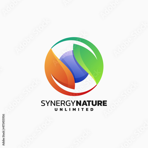 Free Download Vector Logo Illustration Nature Gradient Colorful Style. - GFXLoad