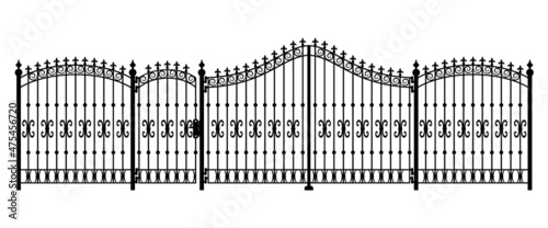 Wrought iron fence, vector illustration design