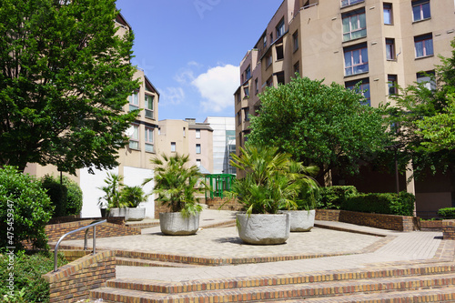  Fauconnières square in Ivry-sur-Seine city. Grand Paris area