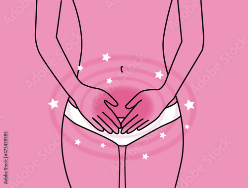 Woman period and pain