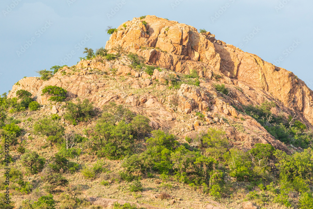 Castroville, Texas, USA. Rocky hill in the Texas Hill Country.