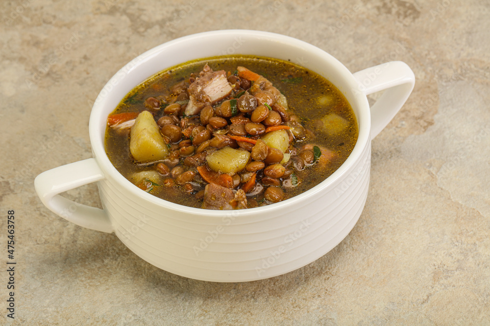 Lentil soup with chicken and vegetables Lentil soup with chicken and vegetables