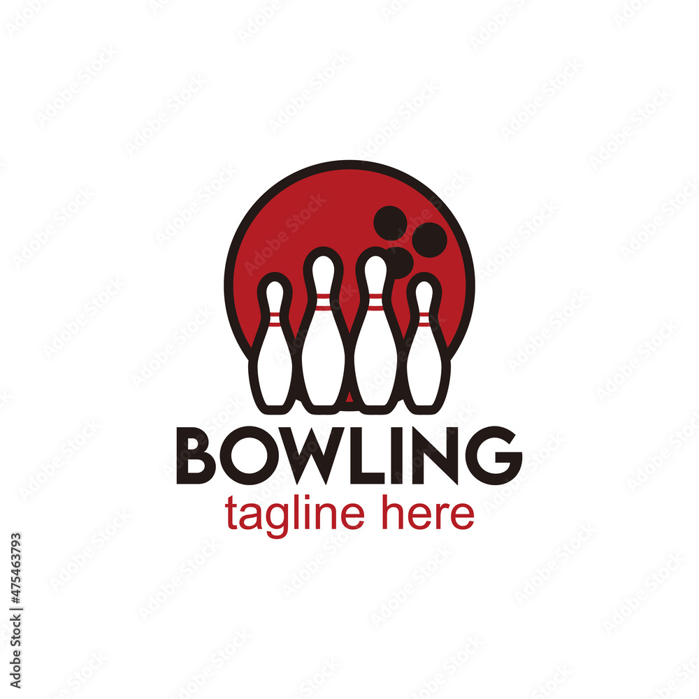 Bowling logo designs concept vector Bowling logo designs concept vector