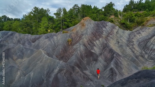 Sumalu sand dune in North Toraja, South Sulawesi, Indonesia, was formed by a natural process dominated by the wind, which brought sand from other areas and blew against the dunes
