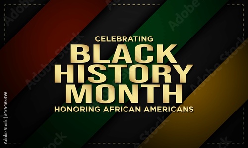 Black History Month vector template.
