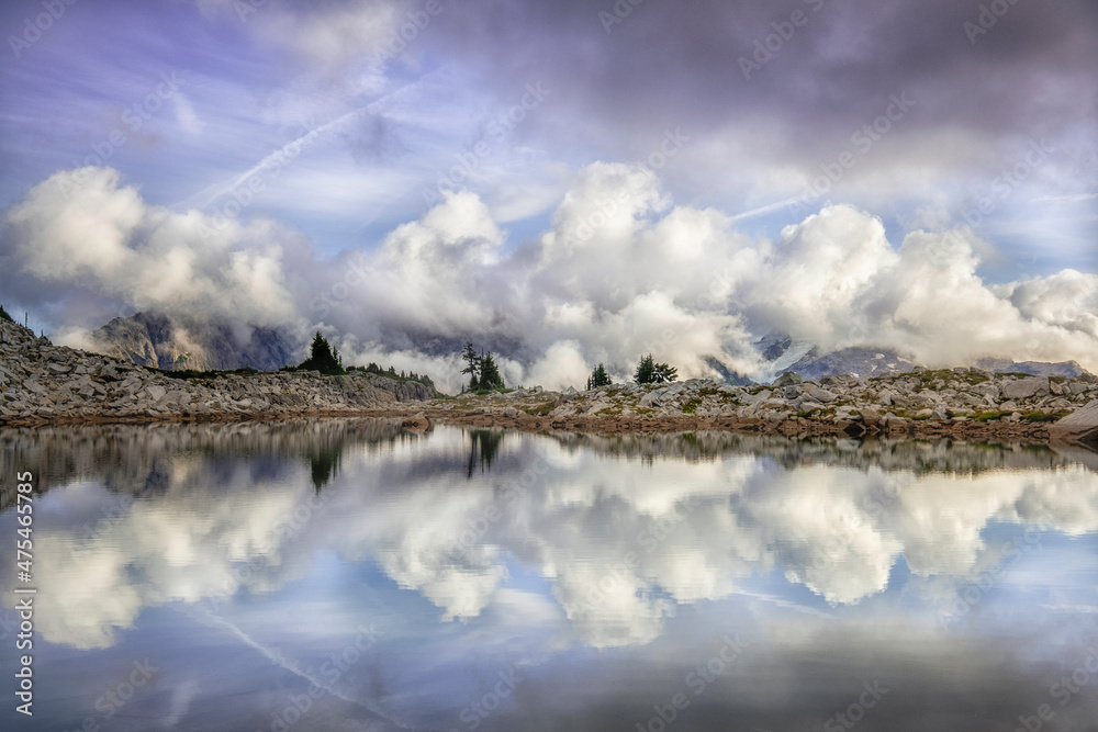 USA, Washington, Alpine Lakes Wilderness. Sunrise on Tank Lake. USA, Washington, Alpine Lakes Wilderness. Sunrise on Tank Lake.