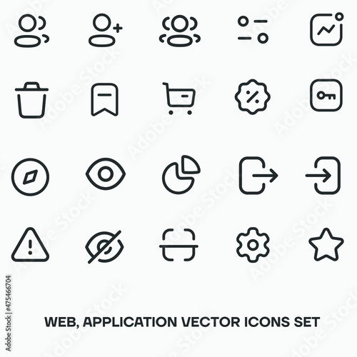 Web, Application Vector Icons Set. Premium quality