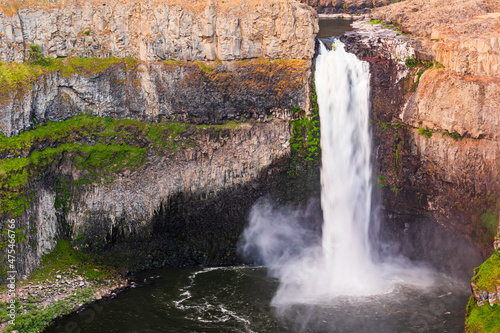 Palouse Falls State Park  Washington State  USA. Palouse falls pouring over cliffs.
