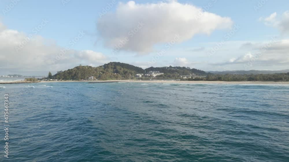 View From The Sea Of Currumbin Beach In Queensland, Australia. POV, wide View From The Sea Of Currumbin Beach In Queensland, Australia. POV, wide