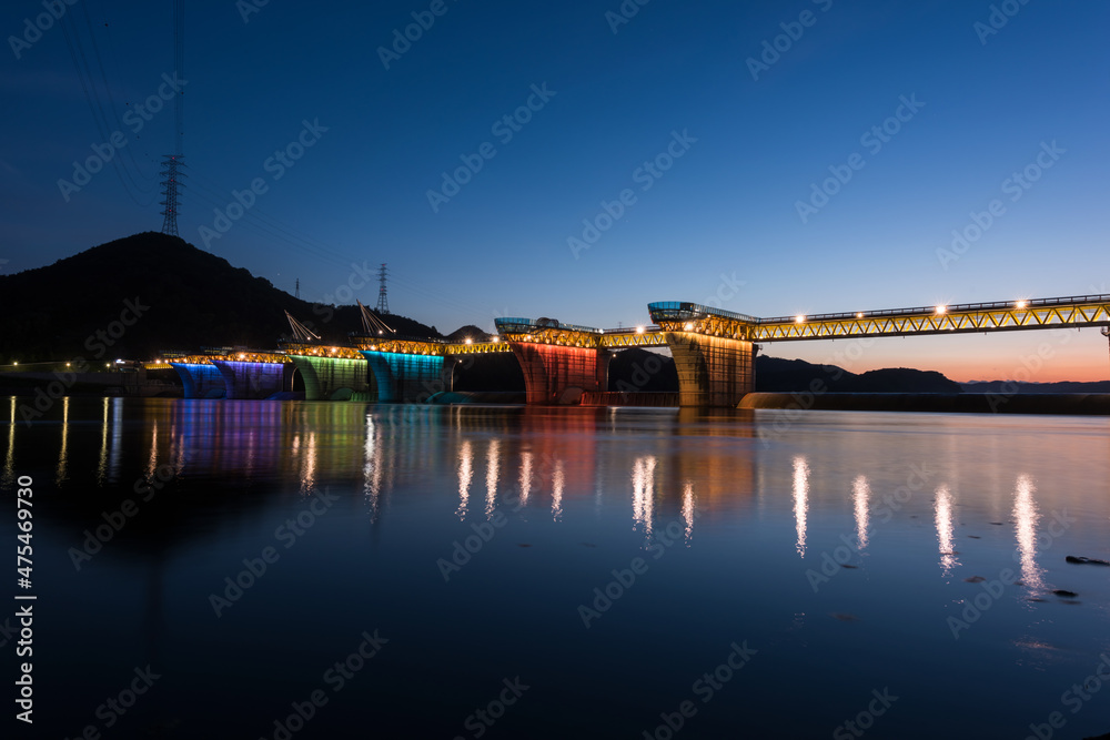 Colorful Bridge in Daegu South Korea.