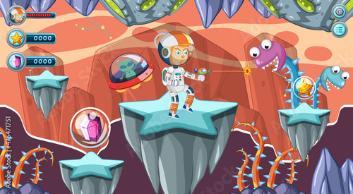 A Game Template Galaxy Space Scene