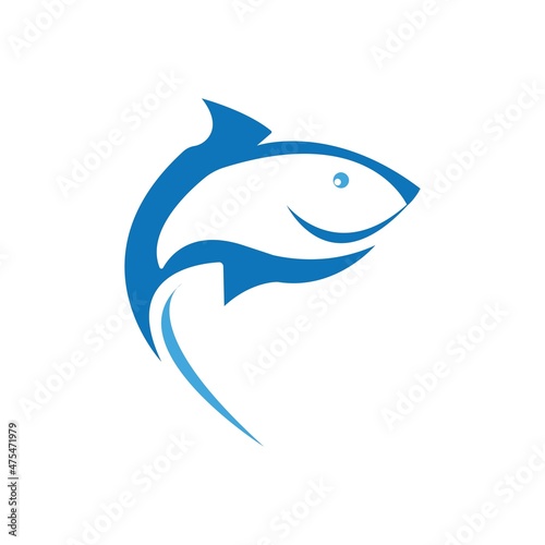 Fish logo template. Creative vector symbol