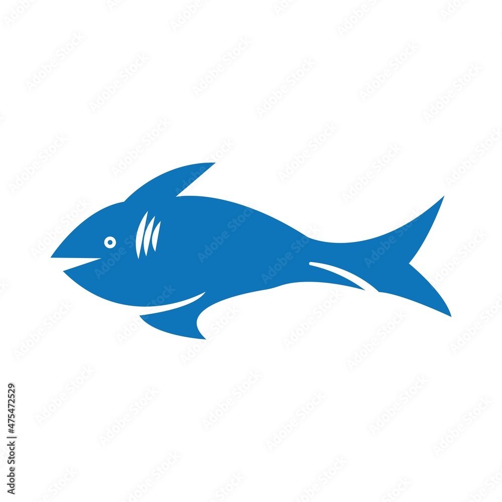 Fish logo template. Creative vector symbol