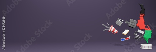 Wallpaper Mural 3d rendering of cinema in Malawi for social media and website covers Torontodigital.ca