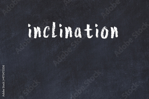 Bilde på lerret Inscription inclination painted on white brick wall