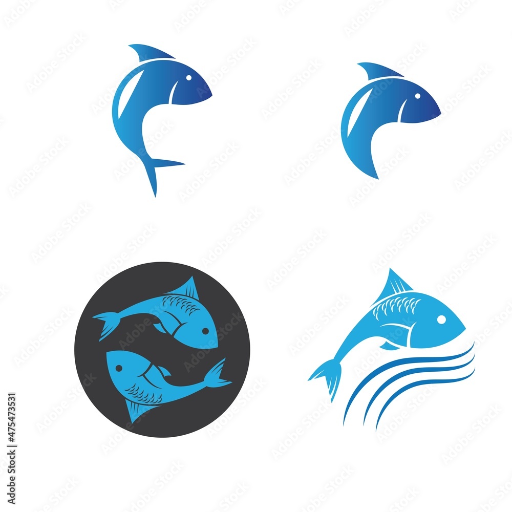 Fish logo template. Creative vector symbol Fish logo template. Creative vector symbol