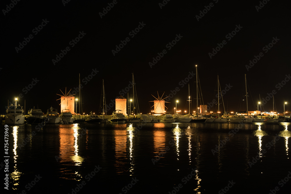 Rhodos by night, Greece