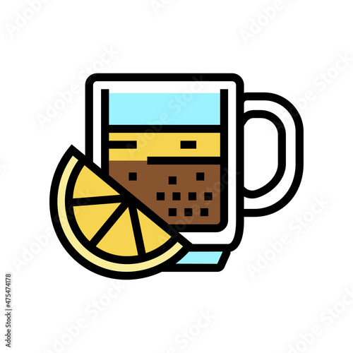 italian coffee color icon vector. italian coffee sign. isolated symbol illustration