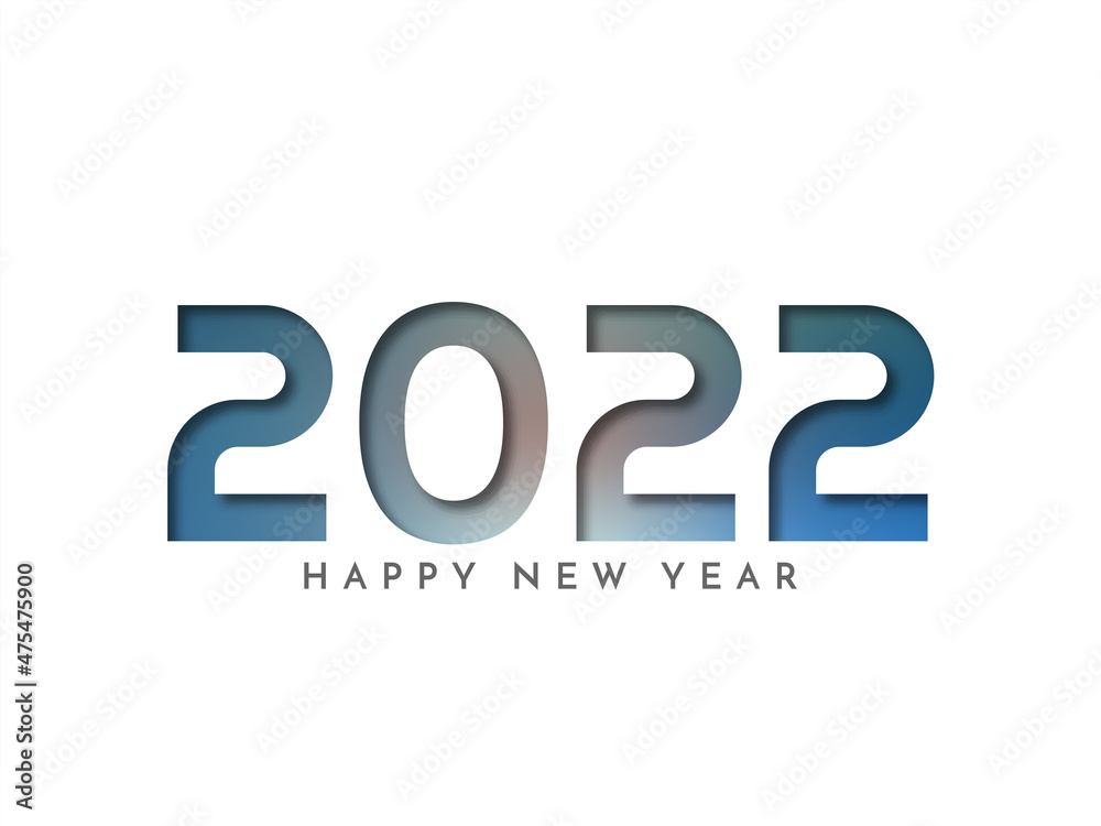 Happy new year 2022 colorful text calendar background design Happy new year 2022 colorful text calendar background design