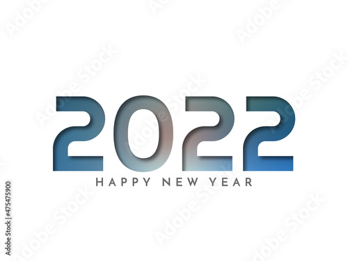 Happy new year 2022 colorful text calendar background design