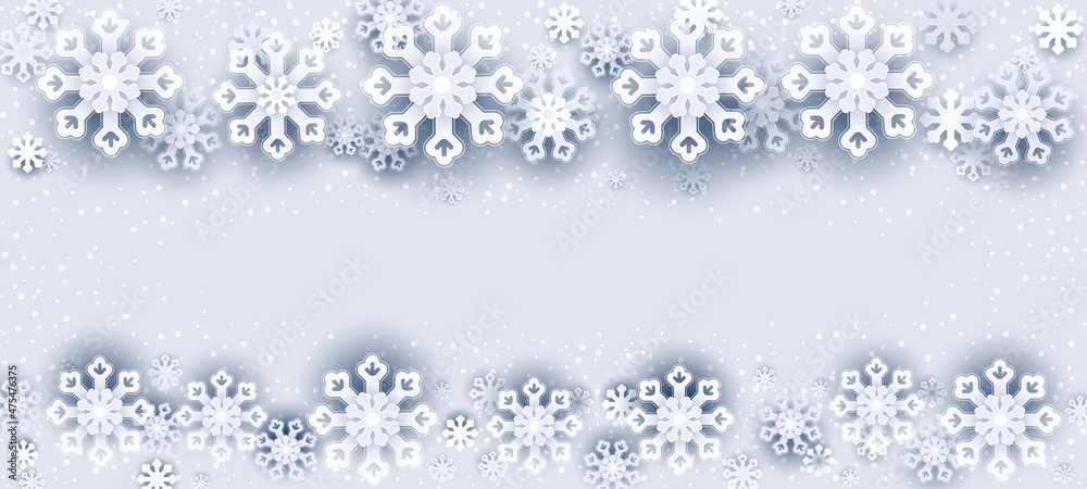 Greeting card design, frame with snowflakes. White winter snowfall, paper, winter for the New Year holidays. White background. Merry Christmas and Happy New Year, 2022. Christmas night, calendar, xmas Greeting card design, frame with snowflakes. White winter snowfall, paper, winter for the New Year holidays. White background. Merry Christmas and Happy New Year, 2022. Christmas night, calendar, xmas