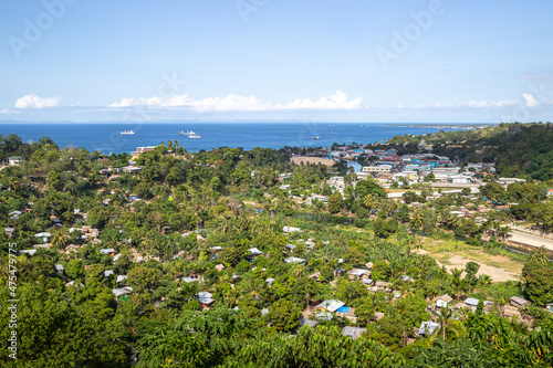 Chinatown and Iron Bottom Sound from Skyline Ridge in Honiara, Solomon Islands. photo