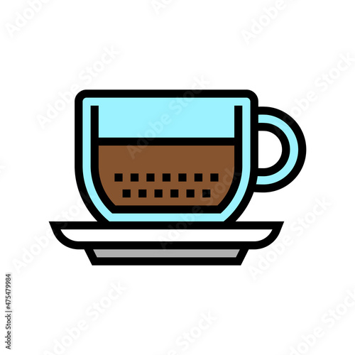 espresso coffee color icon vector. espresso coffee sign. isolated symbol illustration