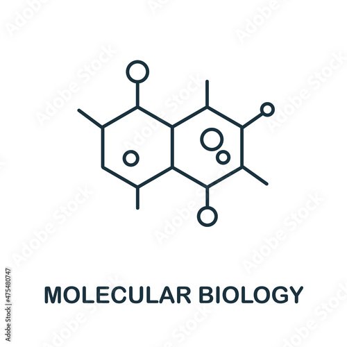 Molecular Biology icon. Line element from bioengineering collection. Linear Molecular Biology icon sign for web design, infographics and more.