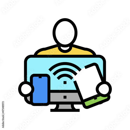 digital native technology color icon vector. digital native technology sign. isolated symbol illustration