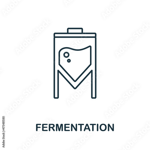 Fermentation icon. Line element from bioengineering collection. Linear Fermentation icon sign for web design, infographics and more.