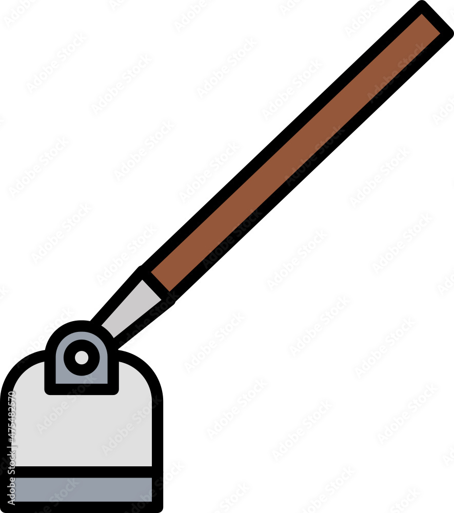 Farm Hoe Icon. Farming gardening concept icon style Farm Hoe Icon. Farming gardening concept icon style