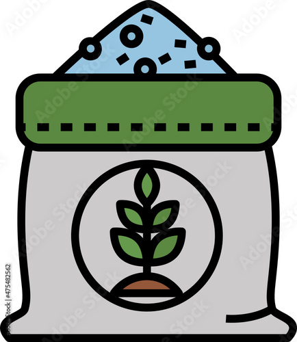 Farm Fertilizer Icon. Farming gardening concept icon style