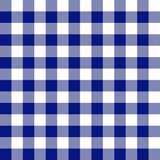 Blue white classic gingham tablecloth pattern