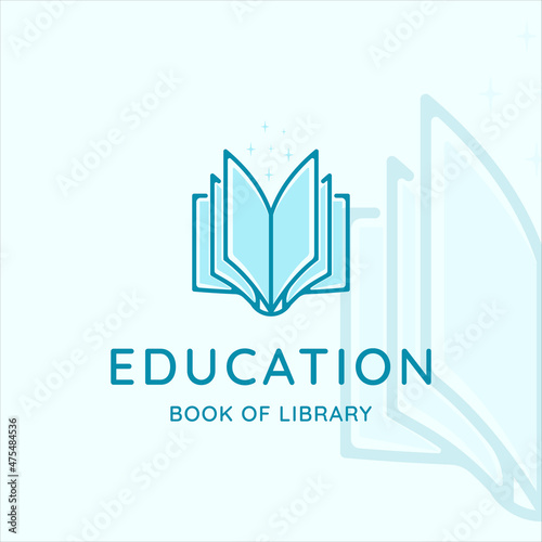 modern book logo vector illustration template icon graphic design. books symbol or sign for library or company concept