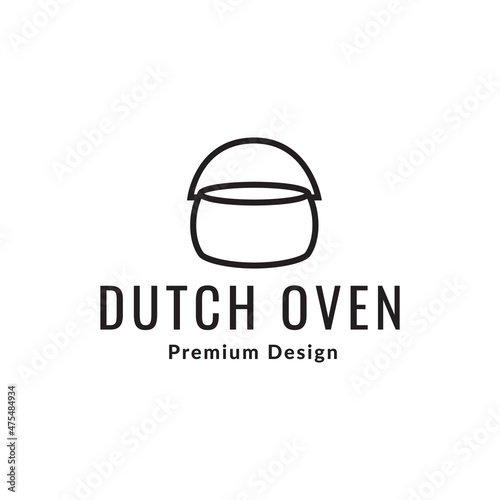 traditional dutch oven logo design vector graphic symbol icon sign illustration creative idea