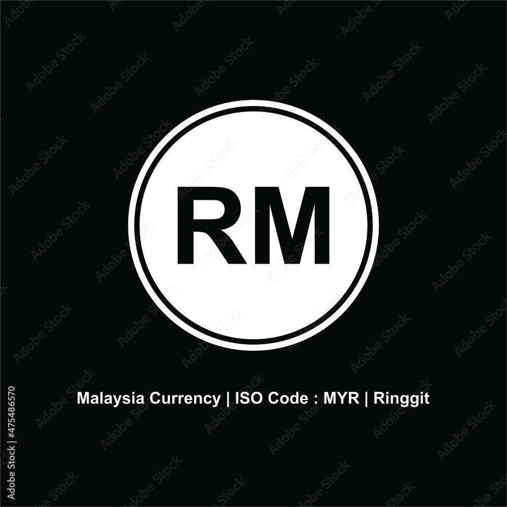 Malaysia Currency Icon Symbol With ISO Code. Vector Illustration Malaysia Currency Icon Symbol With ISO Code. Vector Illustration