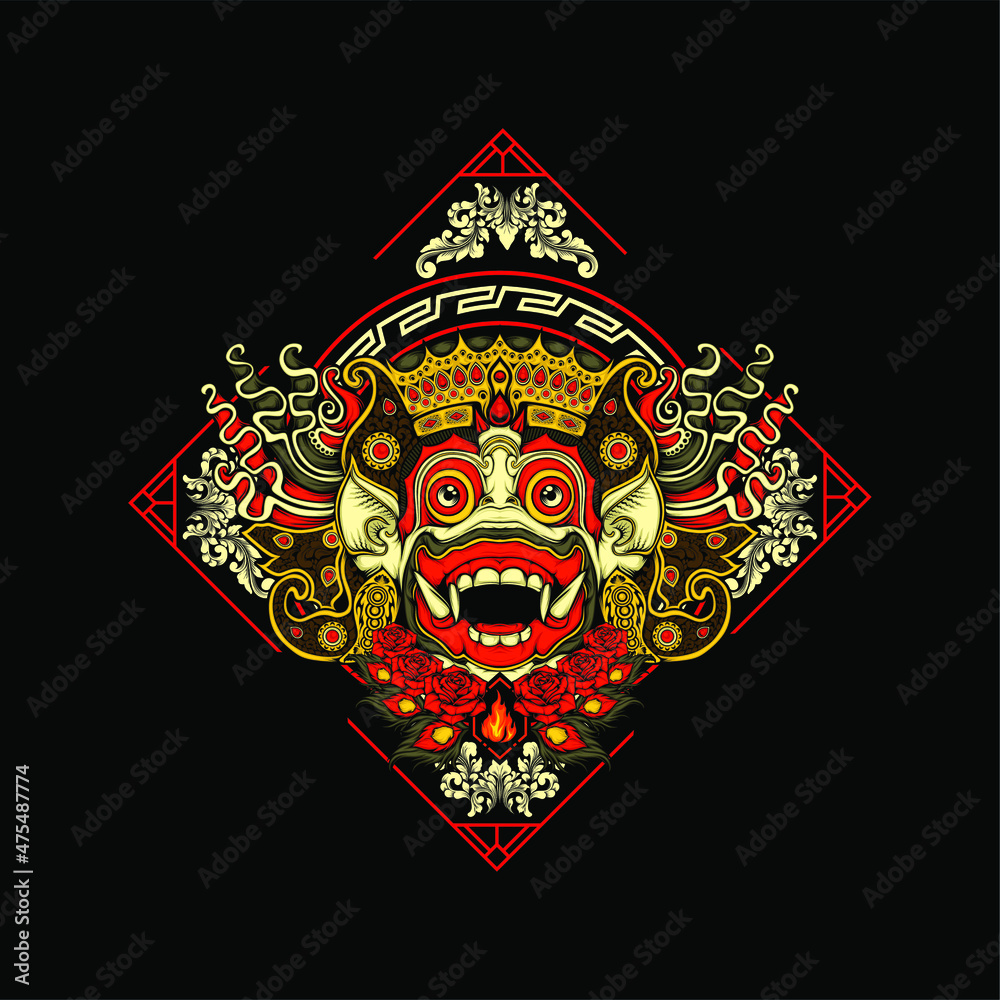 balinese barong illustration